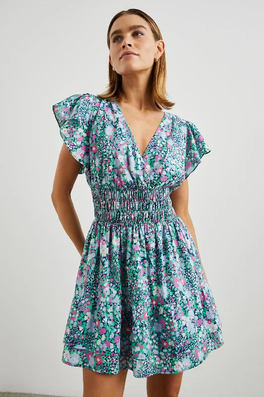 Weekend Discounts to Relish KIMORA DRESS - NAVY LEILANI FLORAL