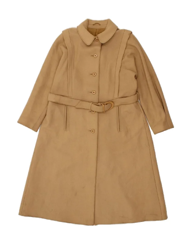 Weekend Savings Bonanza VINTAGE Womens Overcoat IT 46 Large Brown Wool