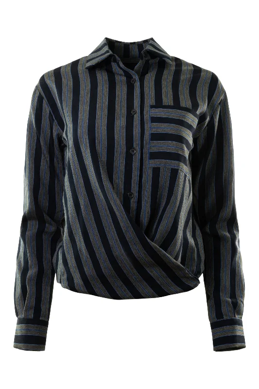 Fantastic Savings A Shirt Thing Ondine Striped Blouse in Navy