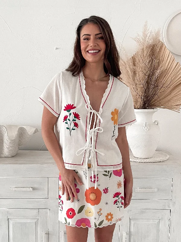 Weekend Deals That Spark Paulette Top - White Floral