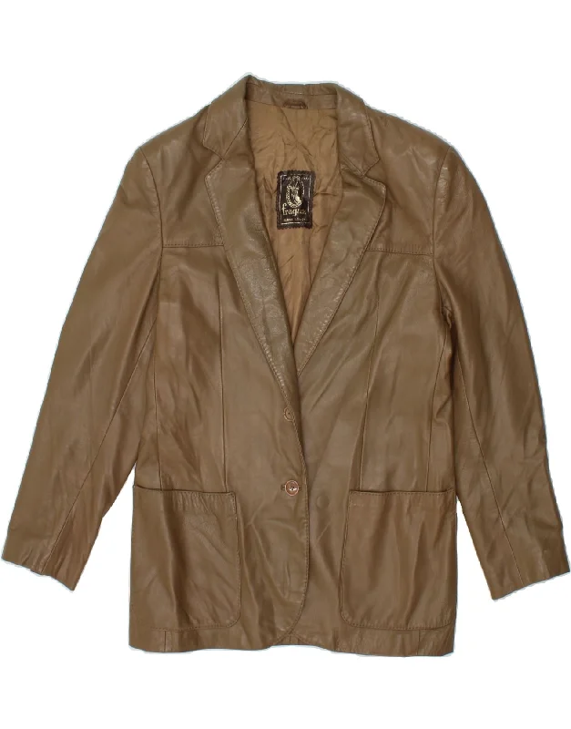 Weekend Deals That Spark VINTAGE Womens Leather Jacket IT 42 Medium Brown Leather