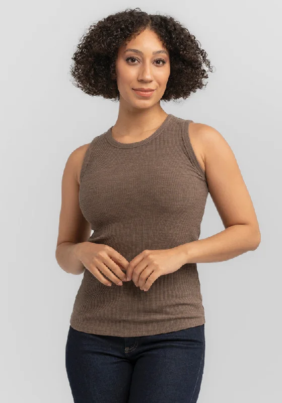 Weekend Deals to Brighten Your Day Raegan Ribbed Tank Top - Simply Taupe