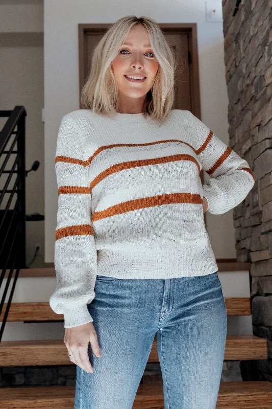 Weekend Discounts to Relish Peyton Striped Sweater | Cream + Camel