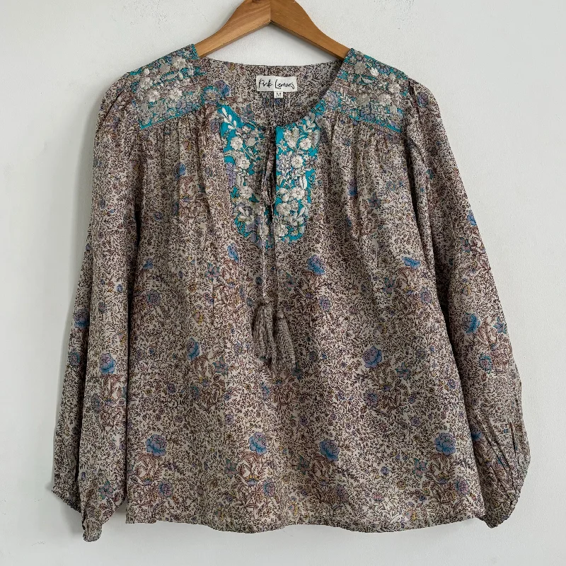 Online Exclusive Lolita Embroidered Silk Blouse 169 - M