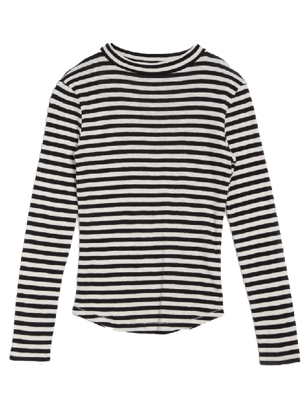 Weekend Discounts to Savor YMC High Rain Stripe Top in Black