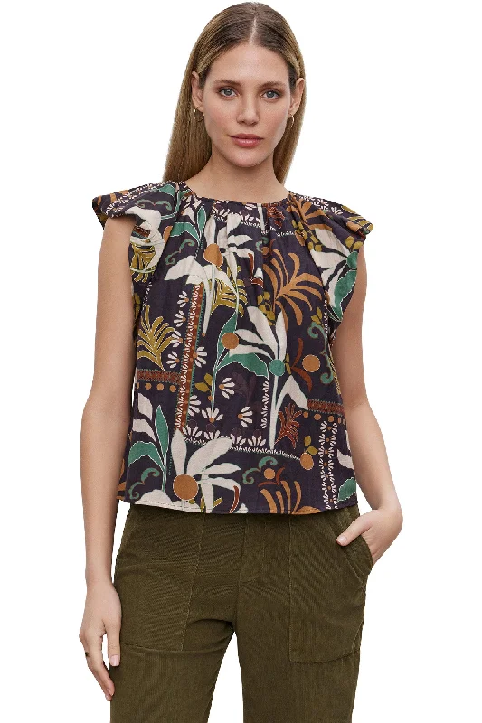 Weekend Extravaganza: Shop Now Velvet Camille Top in Madrid