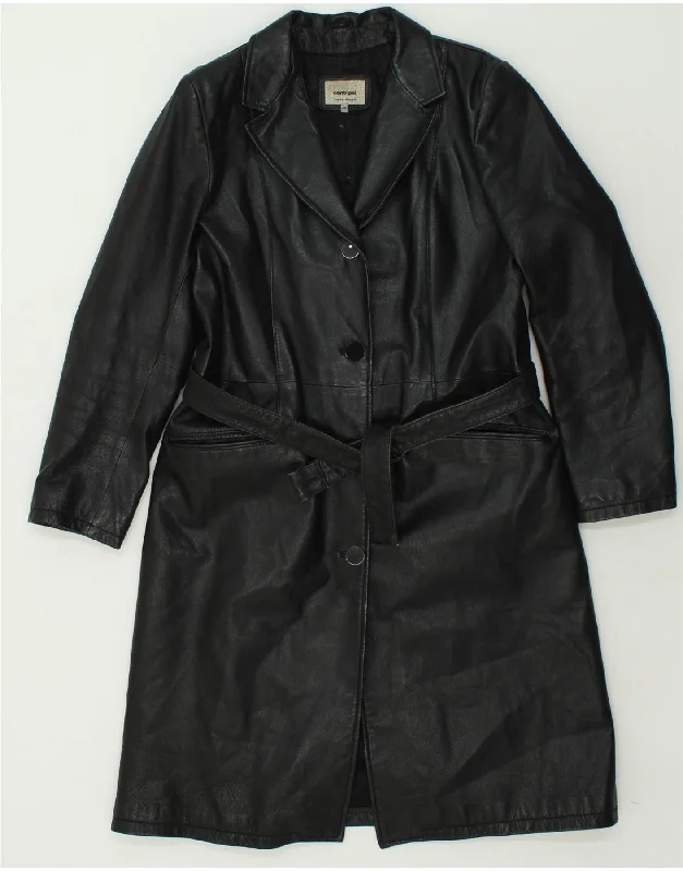 Weekend Offers That Amaze CONBIPEL Womens Leather Coat IT 48 XL Black Leather