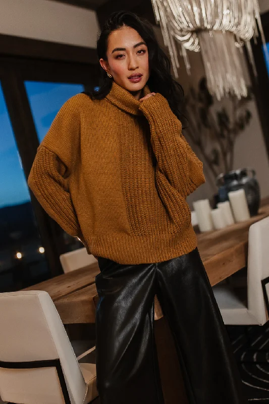 Weekend Savings Spectacle Catherine Turtleneck Sweater in Brown - FINAL SALE