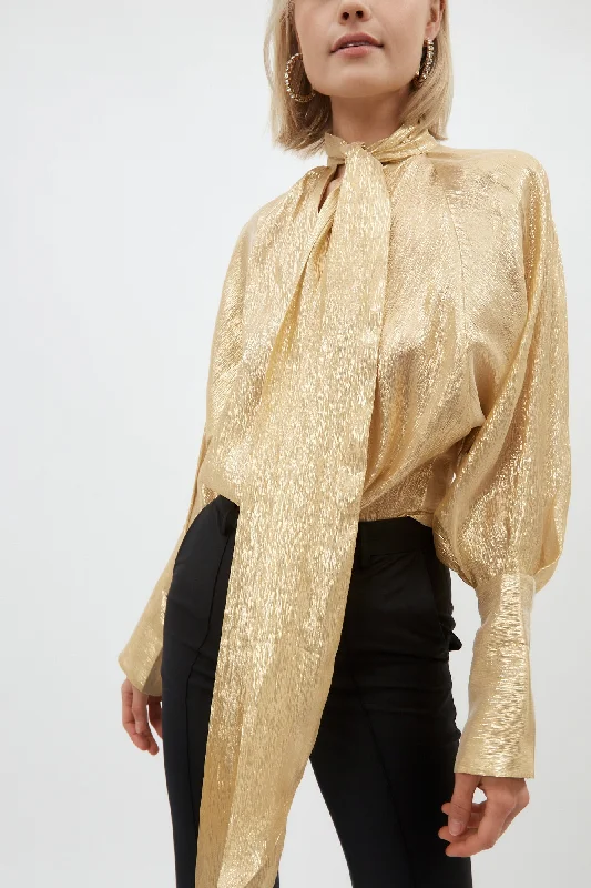 Don't Miss Out Brook Gold Blouse