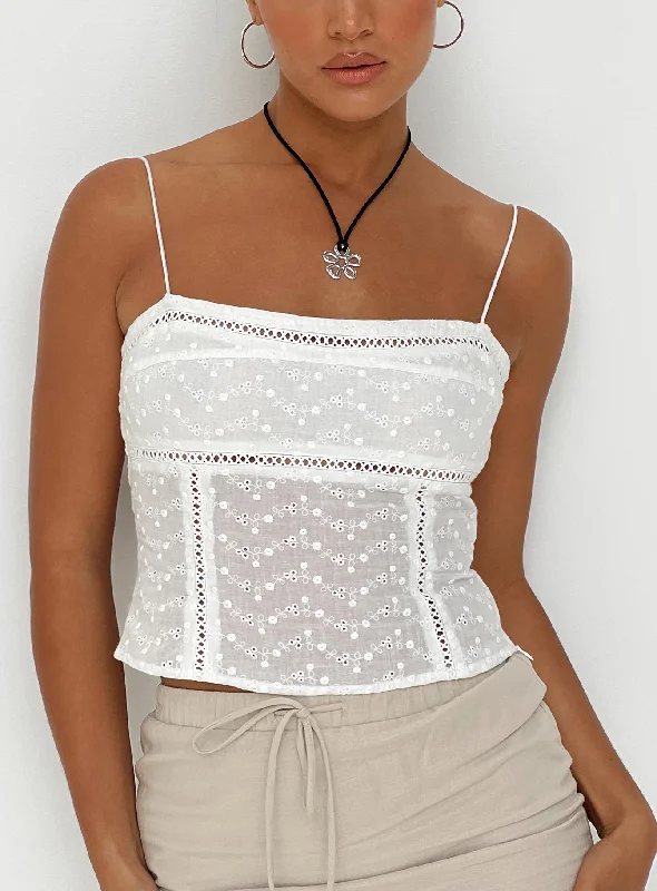 Mega Discount Aldine Top Ivory