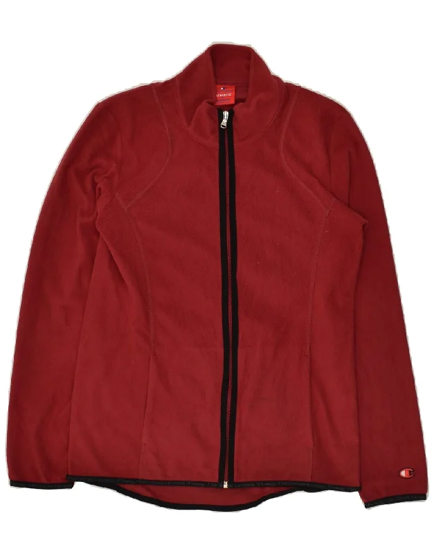 Online Deal CHAMPION Womens Fleece Jacket UK 14 Medium Red Polyester