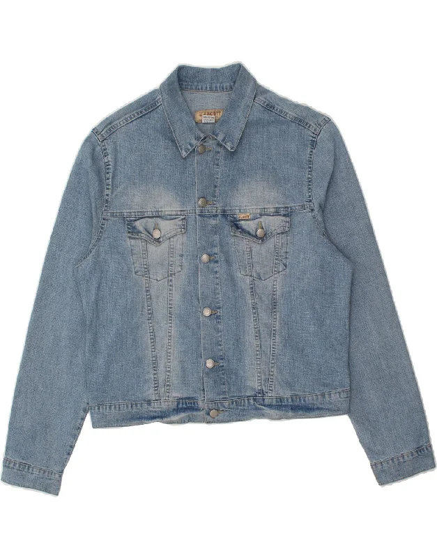 Price Slash VINTAGE Womens Denim Jacket UK 18 XL Blue Cotton