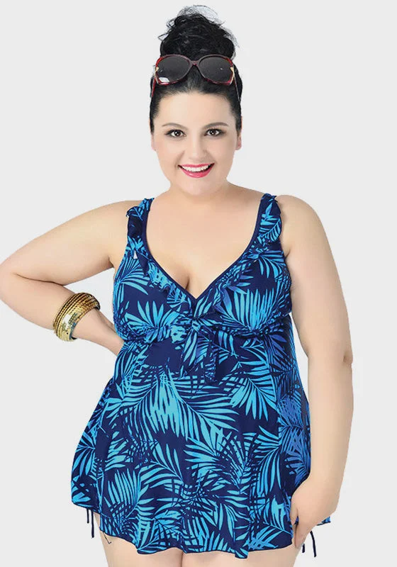 Weekend Shopping Extravaganza Lacta Leaf Printed Swimwear