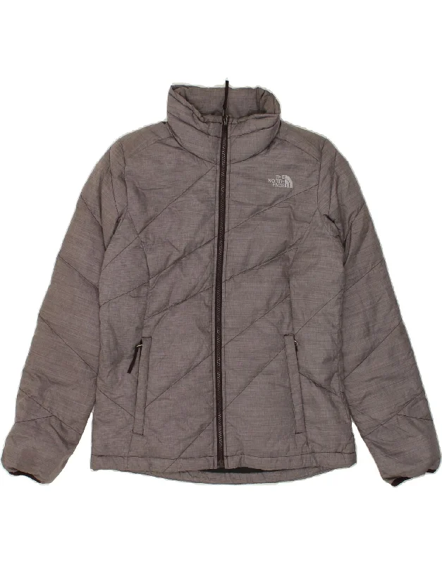 Sale Alert THE NORTH FACE Womens Padded Jacket UK 14 Medium Grey Polyester